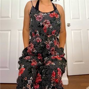 10. Floral striped jumpsuit